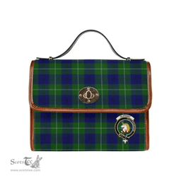 Scottish Canvas Bag Oliphant Clan Clan Tartan Waterproof Canvas Bag - Crest Classic Scottish Plaid Tartan Plaid