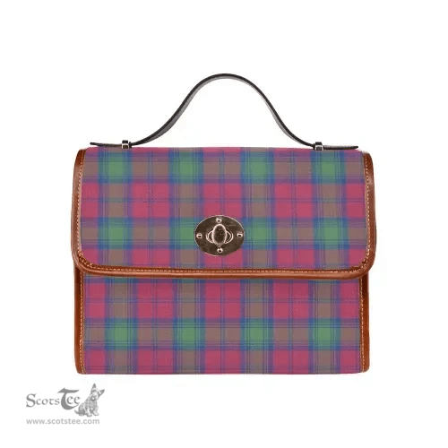 Scottish Canvas Bag Lindsay Ancient Clan Tartan Waterproof Canvas Bag - Classic Scottish Plaid Tartan Plaid