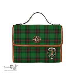 Scottish Canvas Bag Halkett Clan Clan Tartan Waterproof Canvas Bag - Crest Classic Scottish Plaid Tartan Plaid