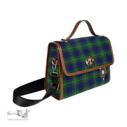 Scottish Canvas Bag Oliphant Clan Clan Tartan Waterproof Canvas Bag - Crest Classic Scottish Plaid Tartan Plaid