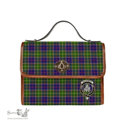 Scottish Canvas Bag Dalrymple Clan Clan Tartan Waterproof Canvas Bag - Crest Classic Scottish Plaid Tartan Plaid