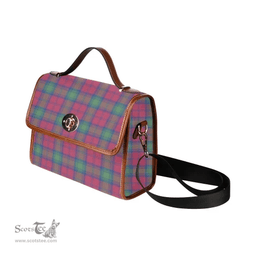 Scottish Canvas Bag Lindsay Ancient Clan Tartan Waterproof Canvas Bag - Classic Scottish Plaid Tartan Plaid