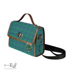 Scottish Canvas Bag Irvine Clan Clan Tartan Waterproof Canvas Bag - Crest Classic Scottish Plaid Tartan Plaid