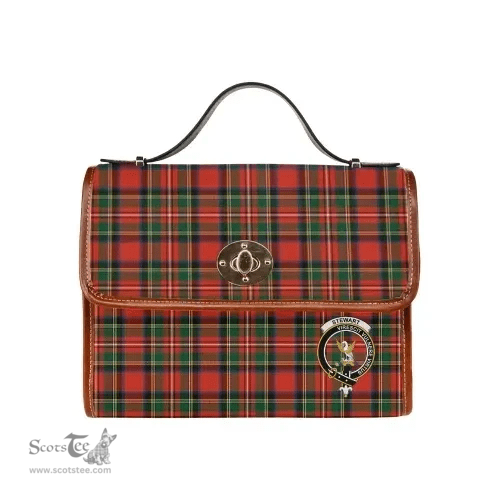 Scottish Canvas Bag Stewart (High Stewards) Clan Clan Tartan Waterproof Canvas Bag - Crest Classic Scottish Plaid Tartan Plaid