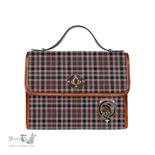 Scottish Canvas Bag Borthwick Clan Clan Tartan Waterproof Canvas Bag - Crest Classic Scottish Plaid Tartan Plaid