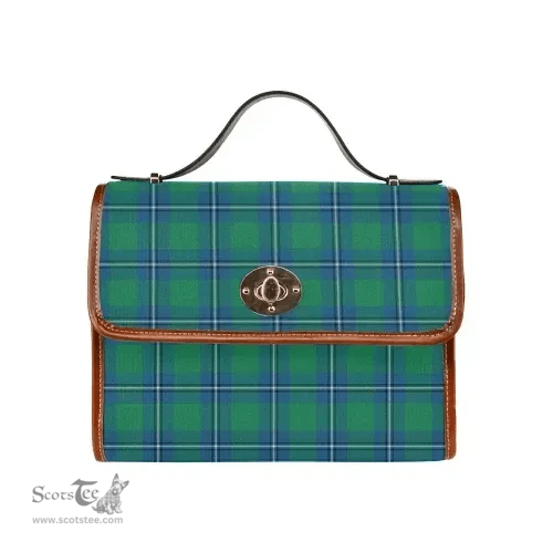 Scottish Canvas Bag Irvine Ancient Clan Tartan Waterproof Canvas Bag - Classic Scottish Plaid Tartan Plaid
