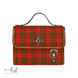 Scottish Canvas Bag Livingstone Clan Clan Tartan Waterproof Canvas Bag - Crest Classic Scottish Plaid Tartan Plaid