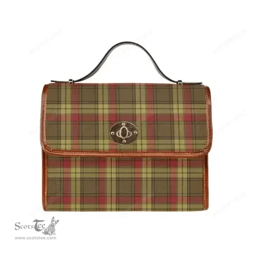 Scottish Canvas Bag MacMillan Old Weathered Clan Tartan Waterproof Canvas Bag - Classic Scottish Plaid Tartan Plaid