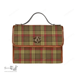 Scottish Canvas Bag MacMillan Old Weathered Clan Tartan Waterproof Canvas Bag - Classic Scottish Plaid Tartan Plaid