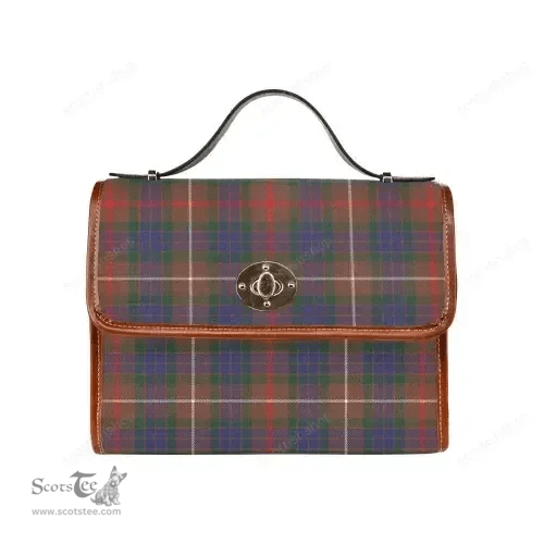 Scottish Canvas Bag Fraser Hunting Modern Clan Tartan Waterproof Canvas Bag - Classic Scottish Plaid Tartan Plaid