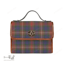 Scottish Canvas Bag Fraser Hunting Modern Clan Tartan Waterproof Canvas Bag - Classic Scottish Plaid Tartan Plaid