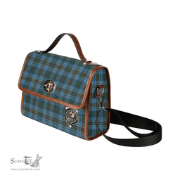 Scottish Canvas Bag Cockburn Clan Clan Tartan Waterproof Canvas Bag - Crest Classic Scottish Plaid Tartan Plaid