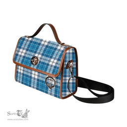 Scottish Canvas Bag Roberton Clan Clan Tartan Waterproof Canvas Bag - Crest Classic Scottish Plaid Tartan Plaid
