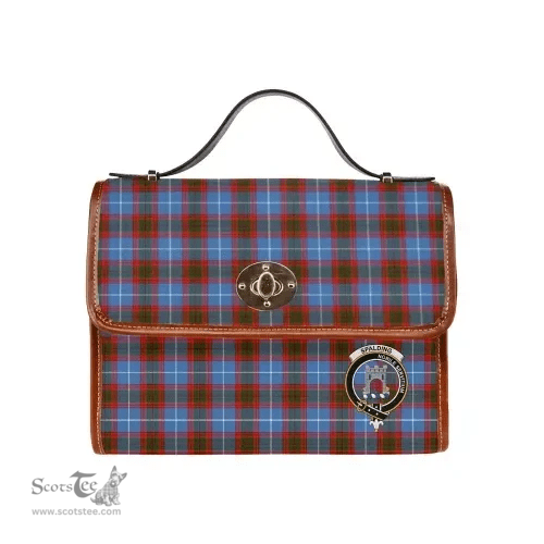 Scottish Canvas Bag Spalding Clan Clan Tartan Waterproof Canvas Bag - Crest Classic Scottish Plaid Tartan Plaid