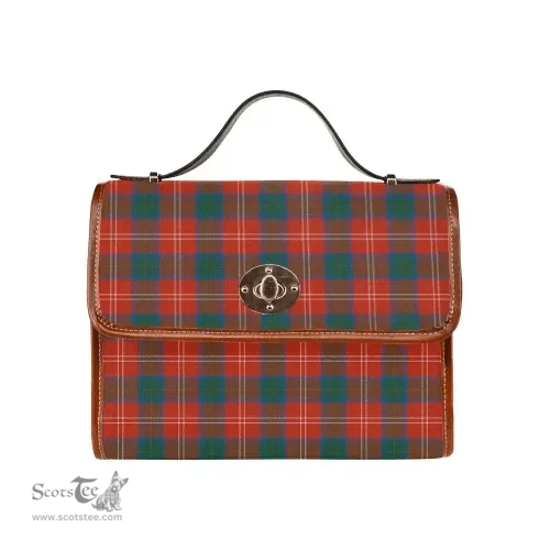 Scottish Canvas Bag Chisholm Ancient Clan Tartan Waterproof Canvas Bag - Classic Scottish Plaid Tartan Plaid
