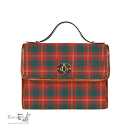 Scottish Canvas Bag Chisholm Ancient Clan Tartan Waterproof Canvas Bag - Classic Scottish Plaid Tartan Plaid
