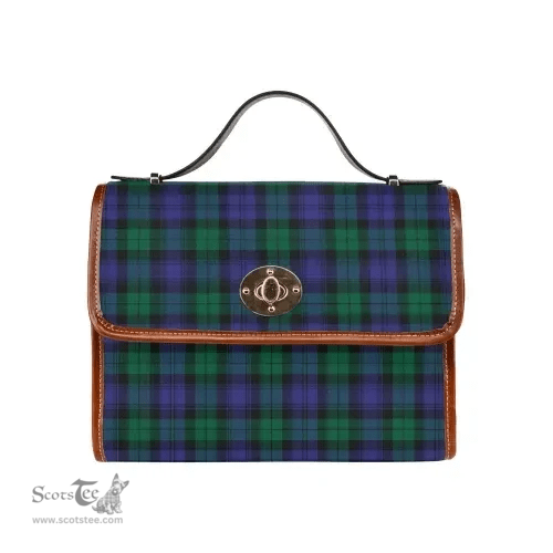 Scottish Canvas Bag Blackwatch Modern Clan Tartan Waterproof Canvas Bag - Classic Scottish Plaid Tartan Plaid