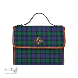 Scottish Canvas Bag Blackwatch Modern Clan Tartan Waterproof Canvas Bag - Classic Scottish Plaid Tartan Plaid