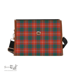 Scottish Canvas Bag Chisholm Ancient Clan Tartan Waterproof Canvas Bag - Classic Scottish Plaid Tartan Plaid