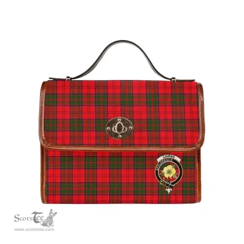 Scottish Canvas Bag Cairns Clan Clan Tartan Waterproof Canvas Bag - Crest Classic Scottish Plaid Tartan Plaid