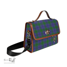 Scottish Canvas Bag Strachan Clan Clan Tartan Waterproof Canvas Bag - Crest Classic Scottish Plaid Tartan Plaid