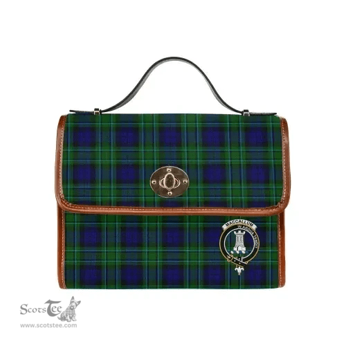 Scottish Canvas Bag MacCallum Clan Clan Tartan Waterproof Canvas Bag - Crest Classic Scottish Plaid Tartan Plaid
