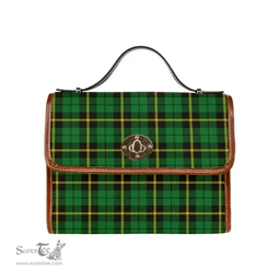 Scottish Canvas Bag Wallace Hunting Green Clan Tartan Waterproof Canvas Bag - Classic Scottish Plaid Tartan Plaid