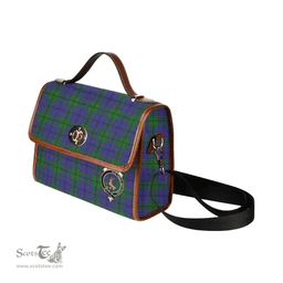 Scottish Canvas Bag Strachan Clan Clan Tartan Waterproof Canvas Bag - Crest Classic Scottish Plaid Tartan Plaid