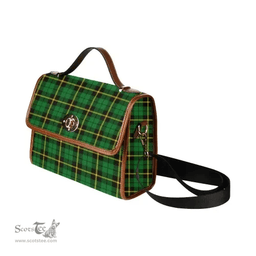Scottish Canvas Bag Wallace Hunting Green Clan Tartan Waterproof Canvas Bag - Classic Scottish Plaid Tartan Plaid