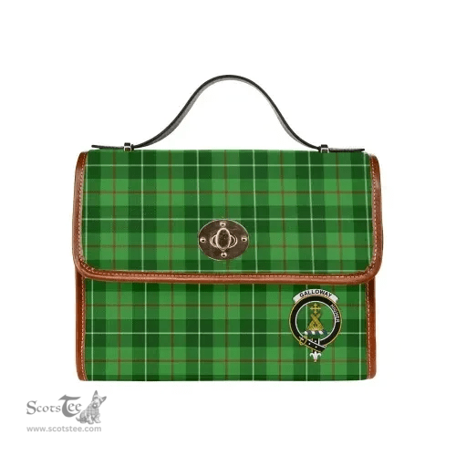 Scottish Canvas Bag Galloway Clan Clan Tartan Waterproof Canvas Bag - Crest Classic Scottish Plaid Tartan Plaid