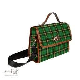 Scottish Canvas Bag Wallace Hunting Green Clan Tartan Waterproof Canvas Bag - Classic Scottish Plaid Tartan Plaid