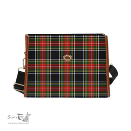 Scottish Canvas Bag Stewart Black Clan Tartan Waterproof Canvas Bag - Classic Scottish Plaid Tartan Plaid