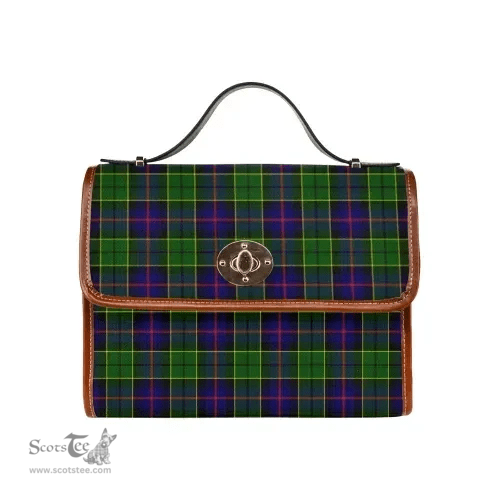 Scottish Canvas Bag Forsyth Modern Clan Tartan Waterproof Canvas Bag - Classic Scottish Plaid Tartan Plaid