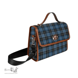 Scottish Canvas Bag Clergy Blue Clan Tartan Waterproof Canvas Bag - Classic Scottish Plaid Tartan Plaid