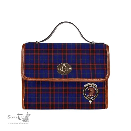 Scottish Canvas Bag Wedderburn Clan Clan Tartan Waterproof Canvas Bag - Crest Classic Scottish Plaid Tartan Plaid