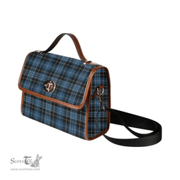 Scottish Canvas Bag Clergy Blue Clan Tartan Waterproof Canvas Bag - Classic Scottish Plaid Tartan Plaid