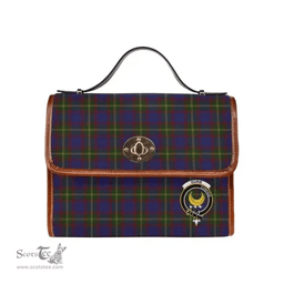 Scottish Canvas Bag Durie Clan Clan Tartan Waterproof Canvas Bag - Crest Classic Scottish Plaid Tartan Plaid