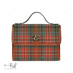 Scottish Canvas Bag MacPherson Weathered Clan Tartan Waterproof Canvas Bag - Classic Scottish Plaid Tartan Plaid