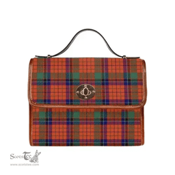 Scottish Canvas Bag Nicolson Ancient Clan Tartan Waterproof Canvas Bag - Classic Scottish Plaid Tartan Plaid
