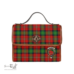 Scottish Canvas Bag Fullerton Clan Clan Tartan Waterproof Canvas Bag - Crest Classic Scottish Plaid Tartan Plaid