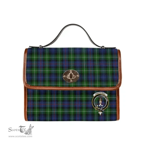 Scottish Canvas Bag Kirkpatrick Clan Clan Tartan Waterproof Canvas Bag - Crest Classic Scottish Plaid Tartan Plaid