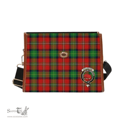 Scottish Canvas Bag Fullerton Clan Clan Tartan Waterproof Canvas Bag - Crest Classic Scottish Plaid Tartan Plaid