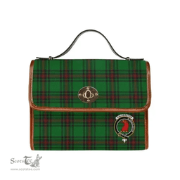 Scottish Canvas Bag Halkerston Clan Clan Tartan Waterproof Canvas Bag - Crest Classic Scottish Plaid Tartan Plaid