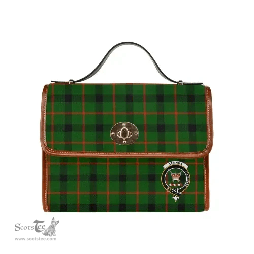 Scottish Canvas Bag Lennox (Lennox Kincaid) Clan Clan Tartan Waterproof Canvas Bag - Crest Classic Scottish Plaid Tartan Plaid