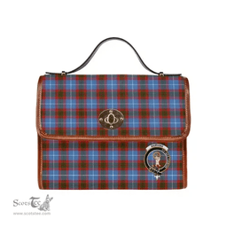 Scottish Canvas Bag Skirving Clan Clan Tartan Waterproof Canvas Bag - Crest Classic Scottish Plaid Tartan Plaid