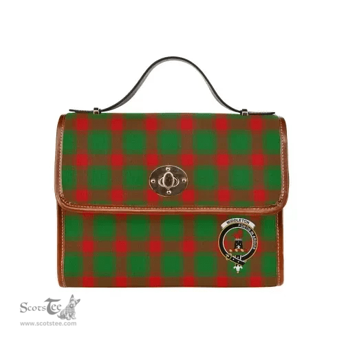 Scottish Canvas Bag Middleton Clan Clan Tartan Waterproof Canvas Bag - Crest Classic Scottish Plaid Tartan Plaid