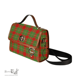 Scottish Canvas Bag Grierson Clan Clan Tartan Waterproof Canvas Bag - Crest Classic Scottish Plaid Tartan Plaid