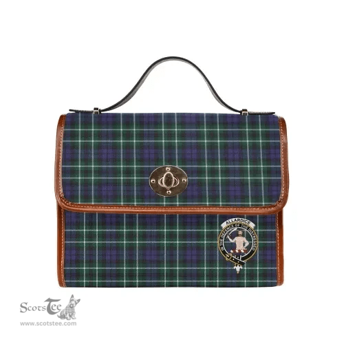 Scottish Canvas Bag Allardice Clan Clan Tartan Waterproof Canvas Bag - Crest Classic Scottish Plaid Tartan Plaid