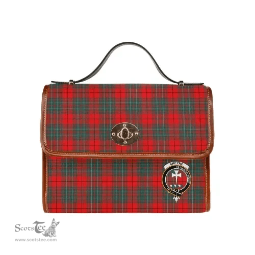 Scottish Canvas Bag Cheyne Clan Clan Tartan Waterproof Canvas Bag - Crest Classic Scottish Plaid Tartan Plaid