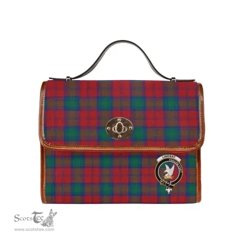 Scottish Canvas Bag Lindsay Clan Clan Tartan Waterproof Canvas Bag - Crest Classic Scottish Plaid Tartan Plaid